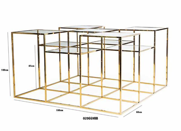 Gold & Glass 9 Box Bar